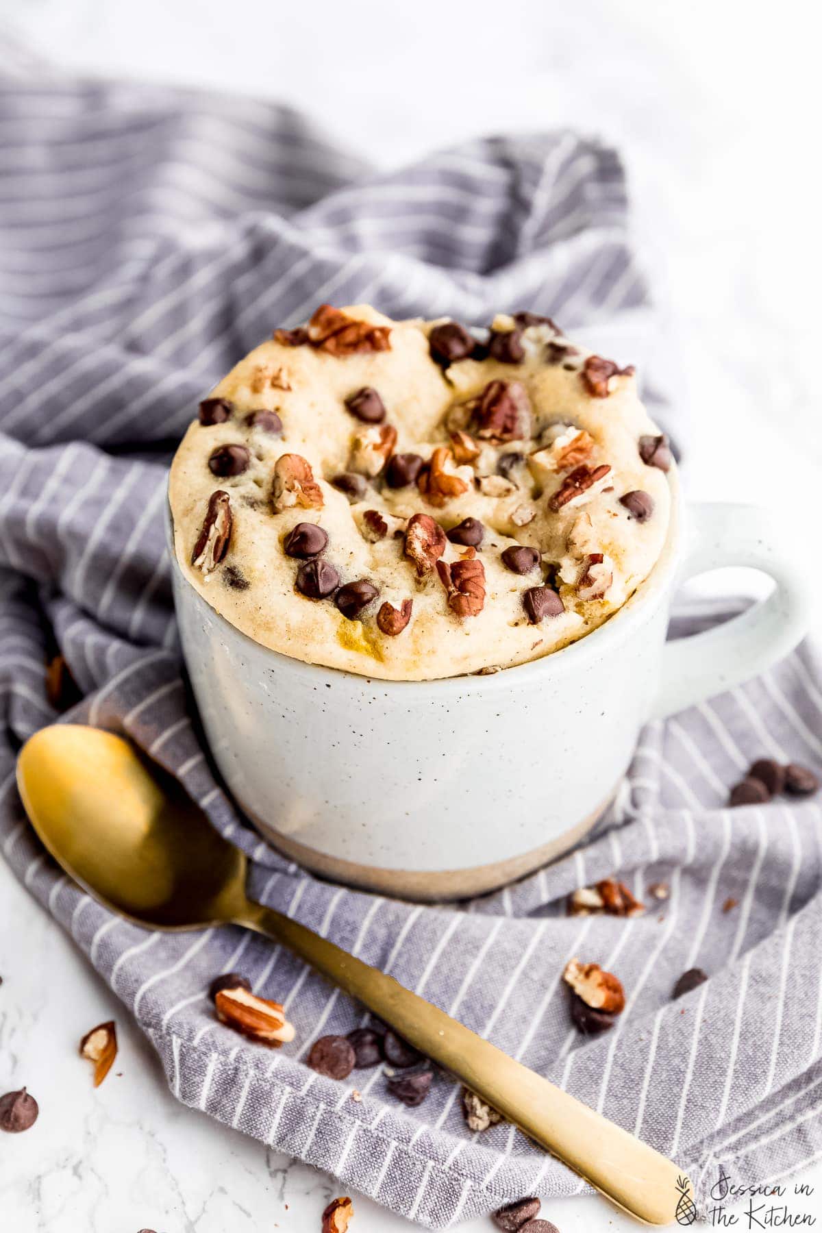 Banana Bread Mug Cake (Vegan) - Jessica in the Kitchen