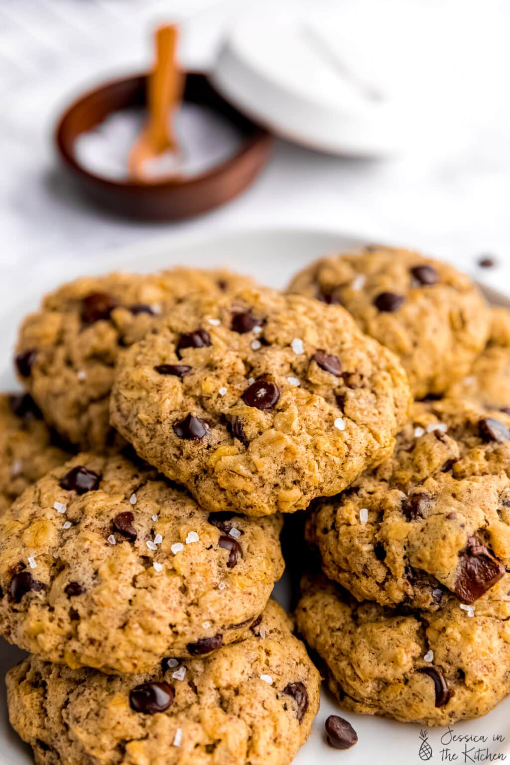 Oatmeal Chocolate Chip Cookies (Vegan) - Jessica in the Kitchen