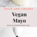 long pin image of vegan mayo