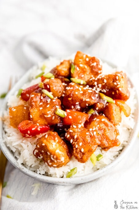 Sweet and Sour Tofu Recipe (Vegan) - Jessica in the Kitchen