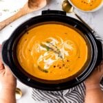 pumpkin soup in a crockpot