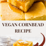 long pin of two photos of cornbread