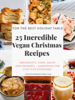 6 images representing Vegan Christmas Recipes
