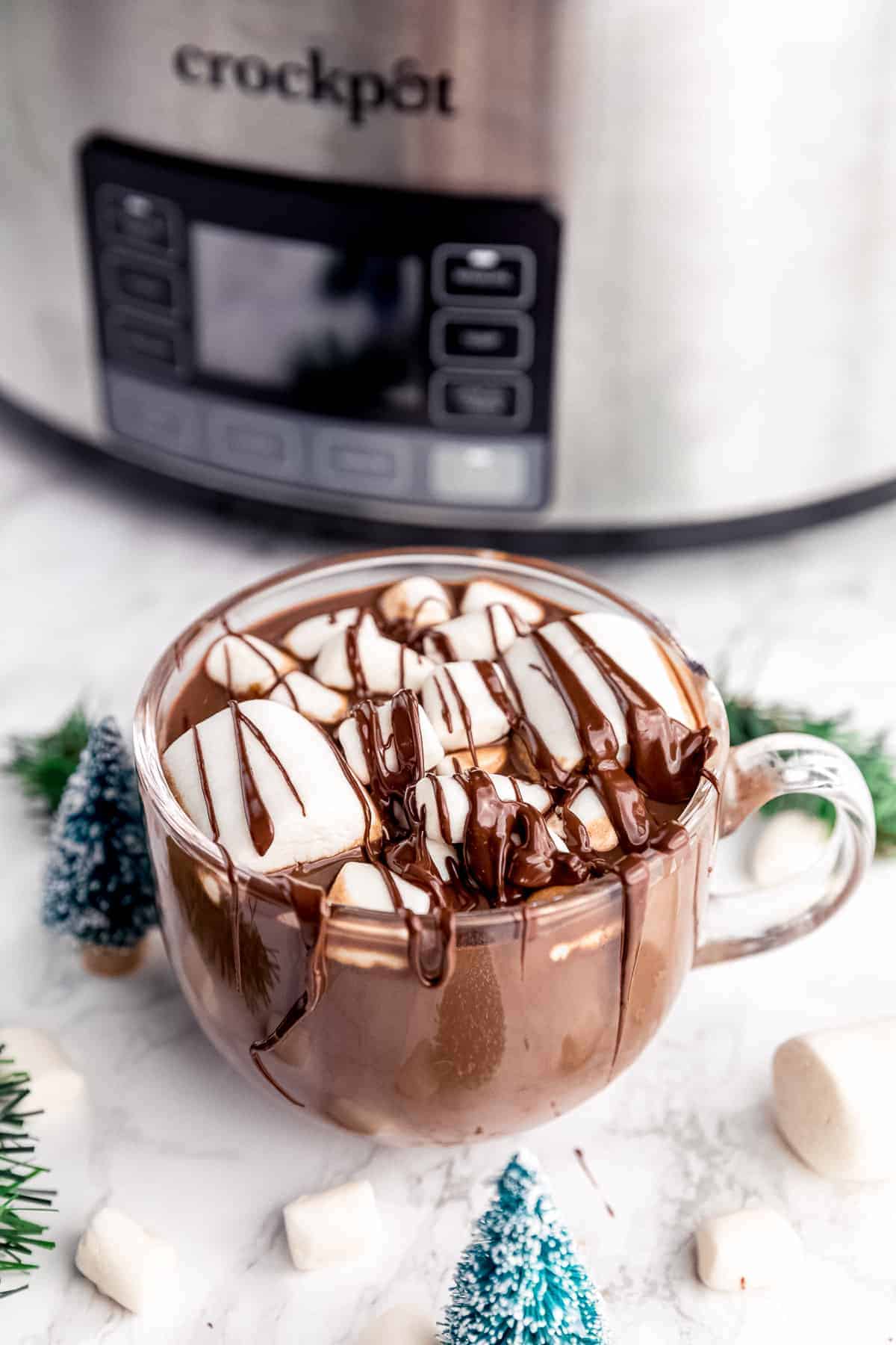 Crock Pot Hot Chocolate - Yummy Healthy Easy