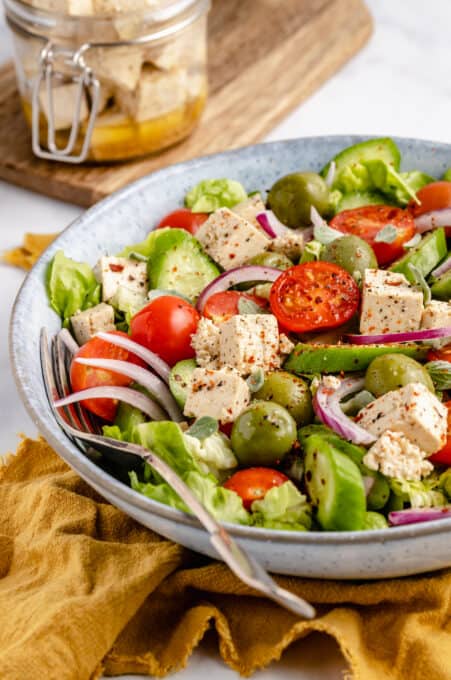 Vegan Feta Cheese (Tofu Feta Cheese) | Jessica in the Kitchen