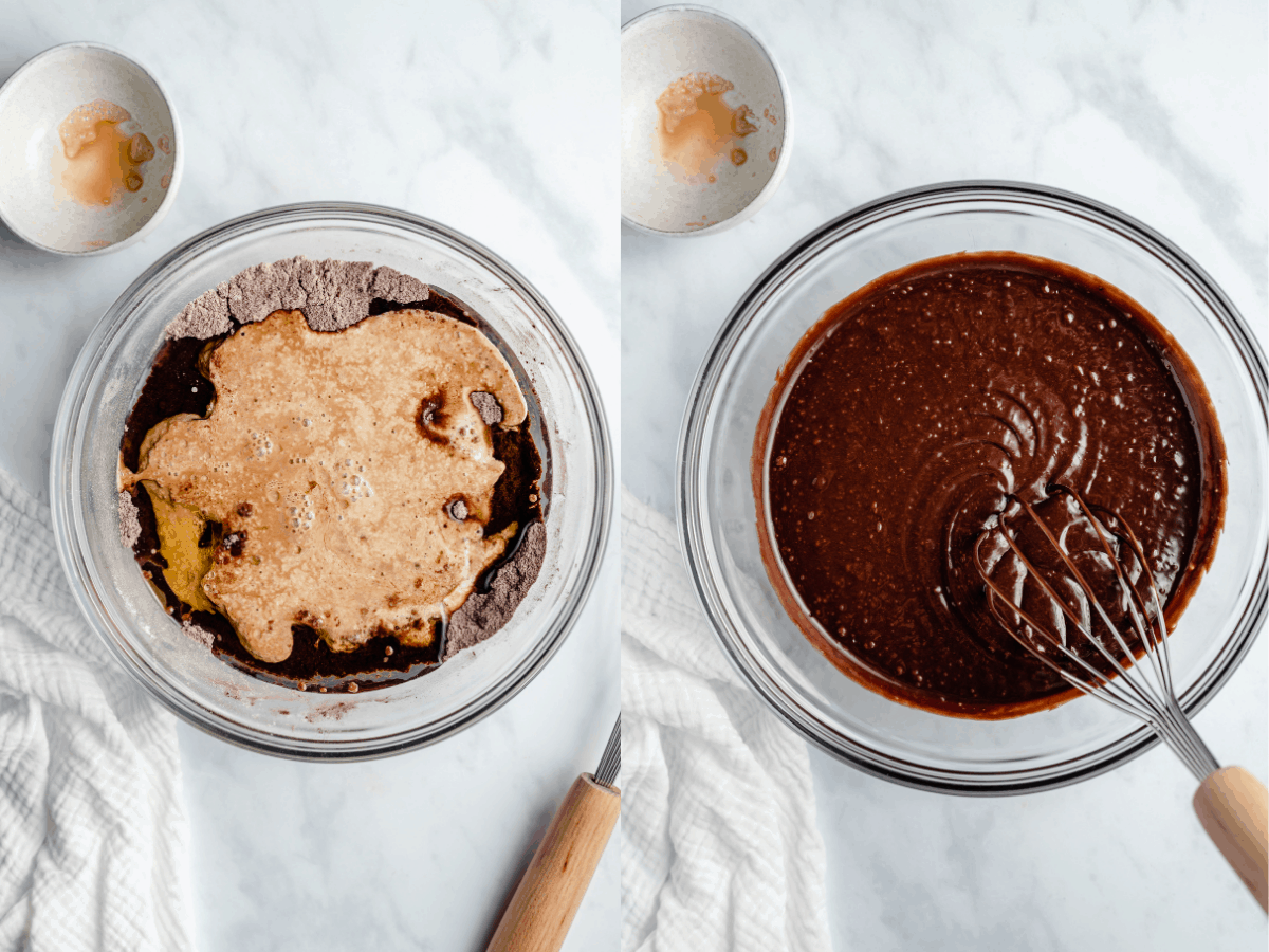 step by step vegan chocolate cupcakes batter