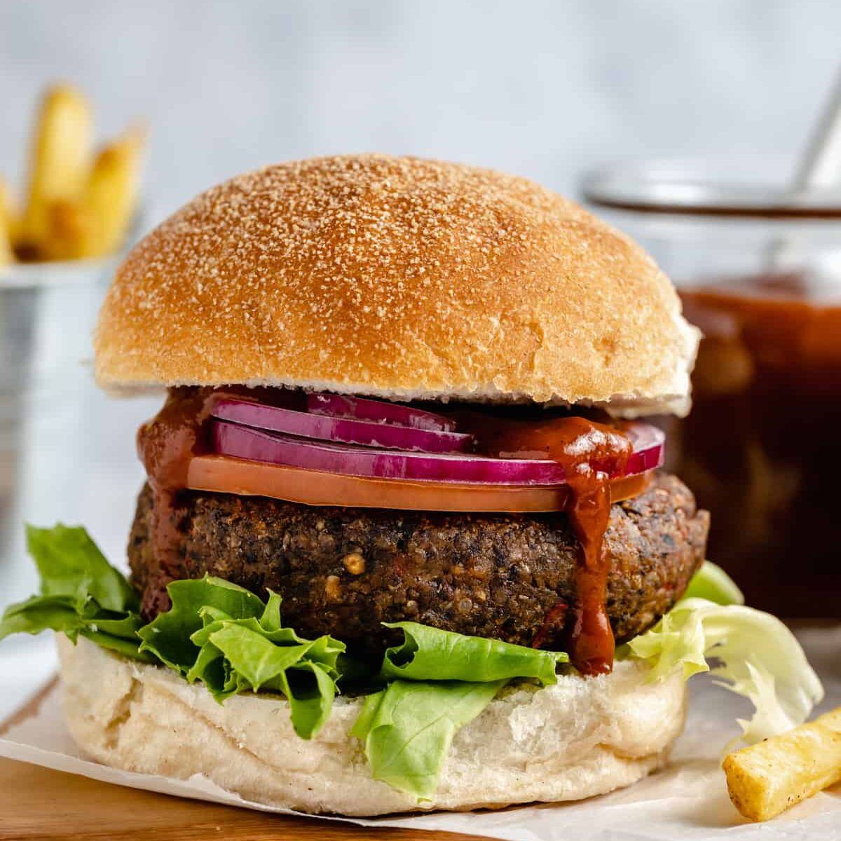 Black Bean Burger With Homemade BBQ | Jessica in the Kitchen