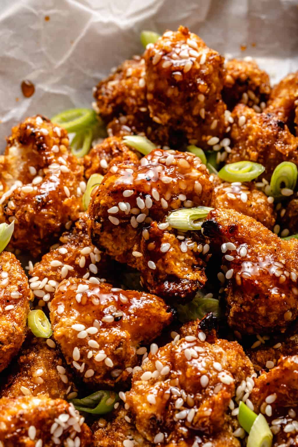 Sticky Sesame Cauliflower Wings | Jessica in the Kitchen