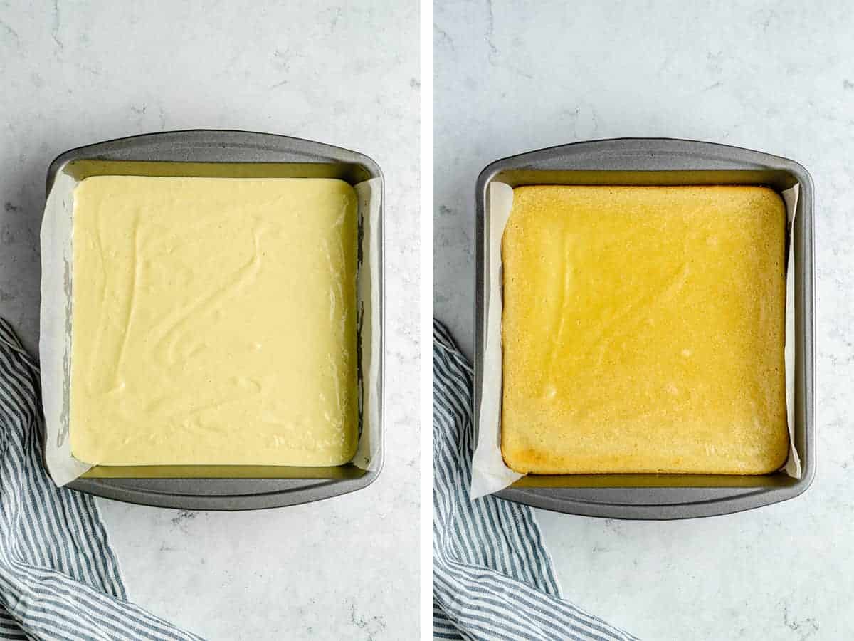step by step making of the lemon bars