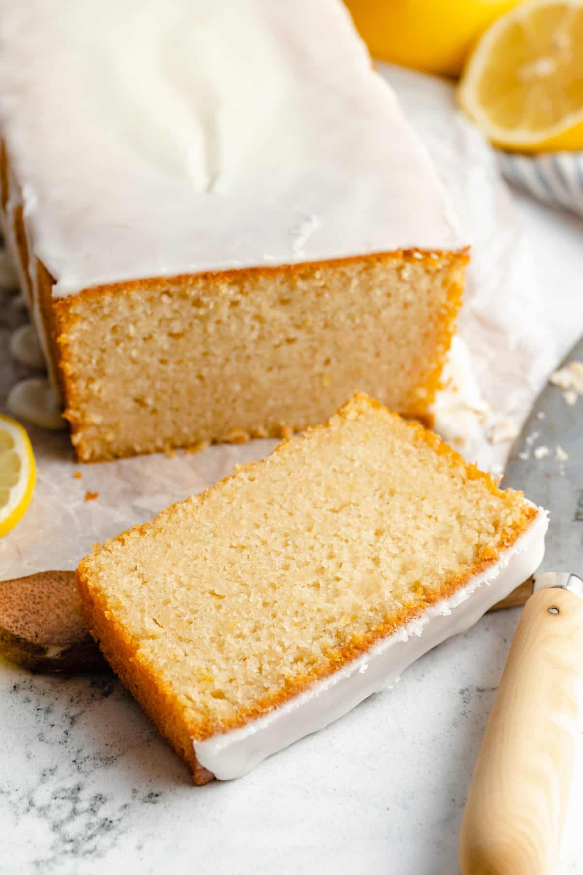 Glazed Lemon Loaf - Moist Vegan Pound Cake/Quick Bread!