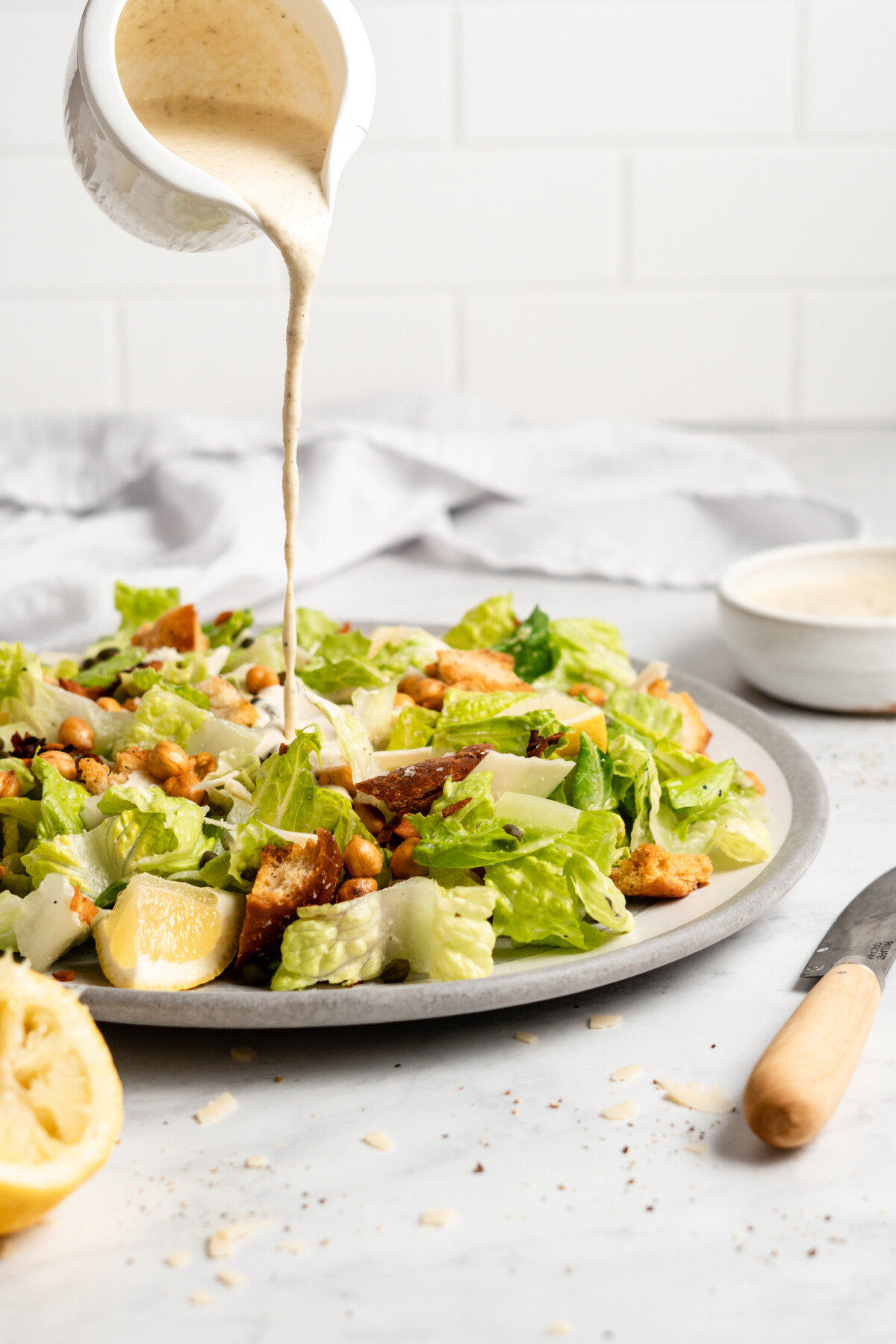 Creamy Vegan Caesar Salad Jessica in the Kitchen