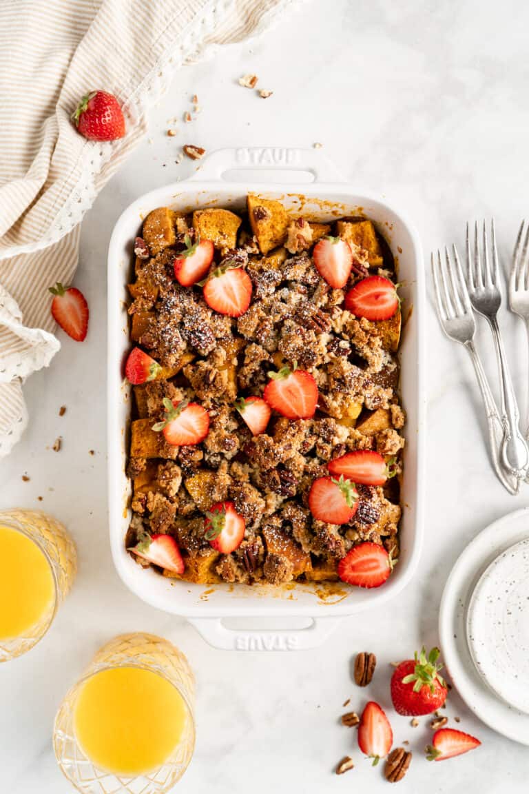 Easy Vegan Overnight French Toast Casserole Jessica in the Kitchen