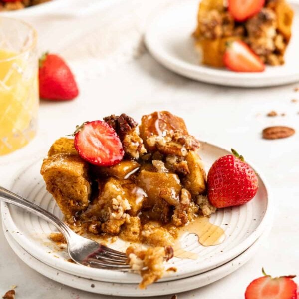 Easy Vegan Overnight French Toast Casserole | Jessica in the Kitchen