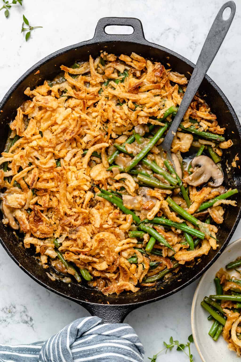 Vegan Green Bean Casserole from Scratch | Jessica in the Kitchen