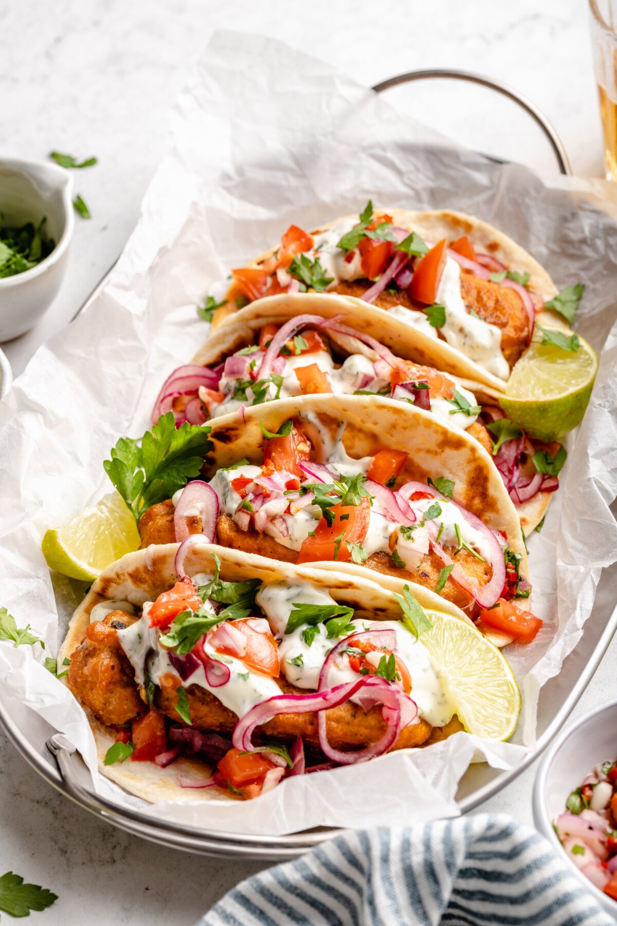 Crispy BeerBattered Vegan Fish Tacos Jessica in the Kitchen