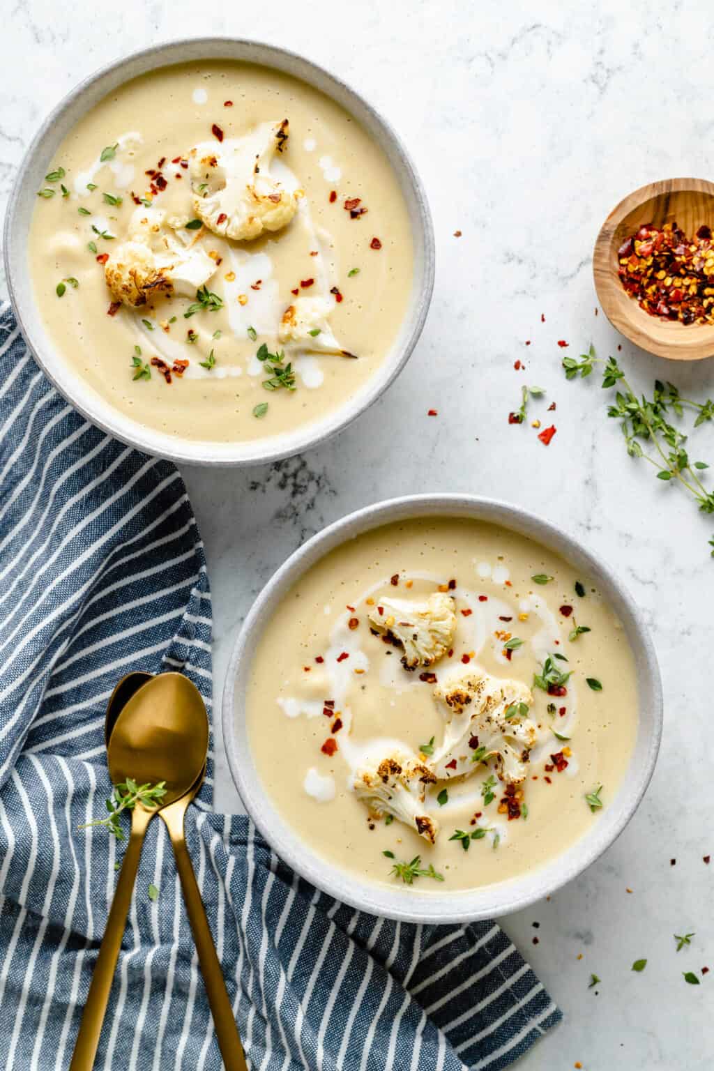 Vegan Roasted Cauliflower Soup Jessica in the Kitchen