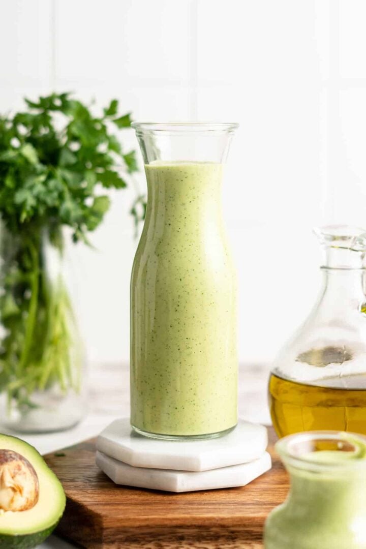 Easy Creamy Vegan Avocado Dressing | Jessica in the Kitchen