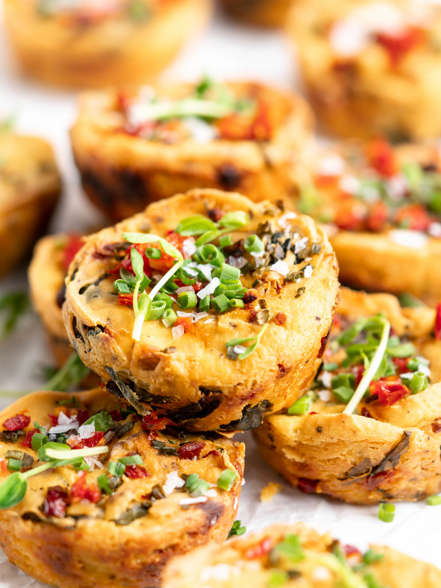 Vegan Quiche Muffins with SunDried Tomatoes and Spinach Jessica in