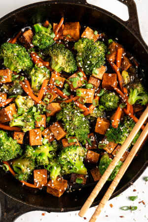 Tofu and Veggie Stir Fry With Sweet Ginger Sauce | Jessica in the Kitchen