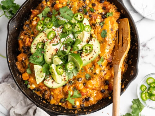 Slow Cooker Quinoa Enchilada Casserole (Vegan) - Jessica in the Kitchen