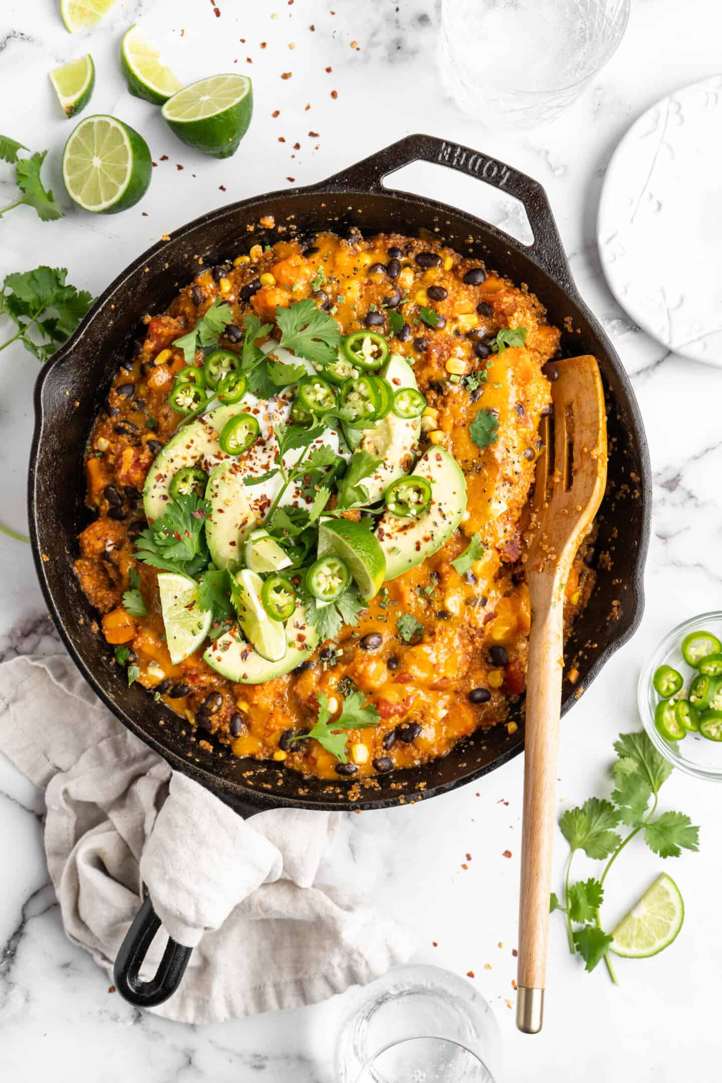 Vegetarian Skillet Tortilla Casserole