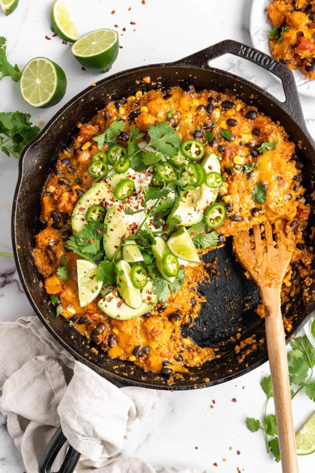 Vegan Quinoa Enchilada Skillet Jessica in the Kitchen