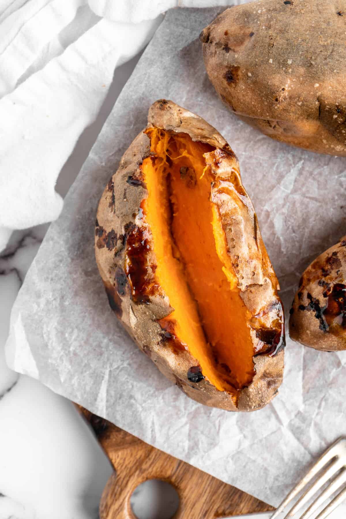 Easy Air Fryer Baked Sweet Potatoes Jessica in the Kitchen