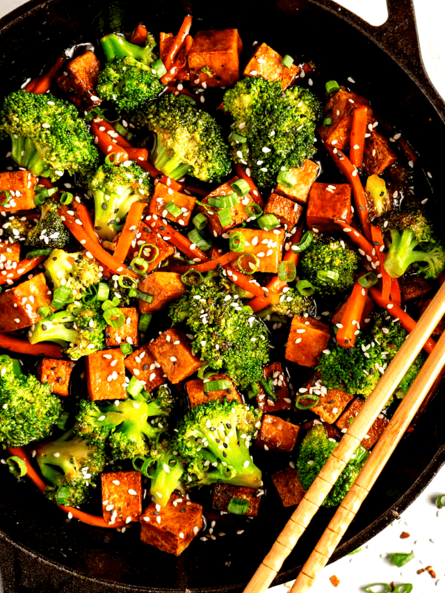Tofu and Veggie Stir Fry in Sweet Ginger Sauce - Jessica in the Kitchen