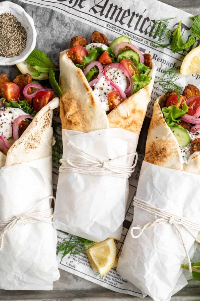 Easy Vegan Tempeh Gyros Jessica in the Kitchen