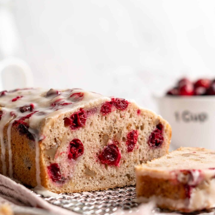 Cranberry Bread Recipe with Orange Glaze | Jessica in the Kitchen