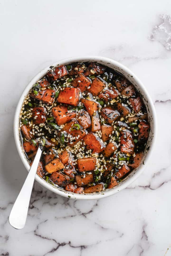 Vegan Watermelon Tuna Jessica in the Kitchen
