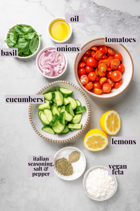 Easy Vegan Cucumber and Tomato Salad | Jessica in the Kitchen