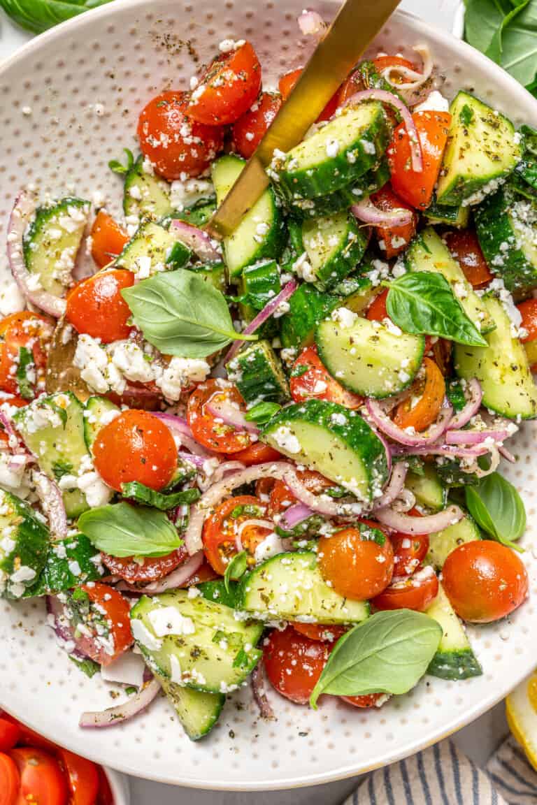 Easy Vegan Cucumber and Tomato Salad | Jessica in the Kitchen