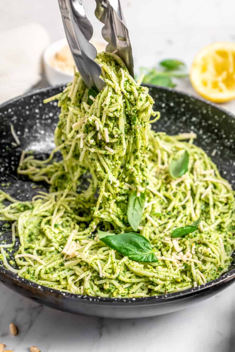 Vegan Hearts of Palm Pasta With Pesto Jessica in the Kitchen