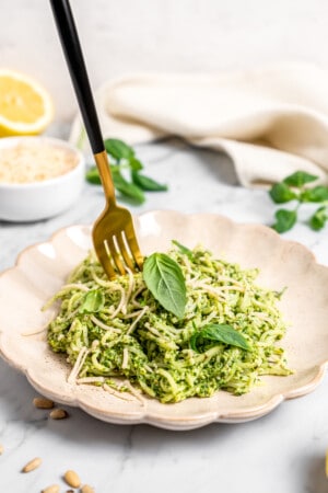 Vegan Hearts of Palm Pasta With Pesto | Jessica in the Kitchen