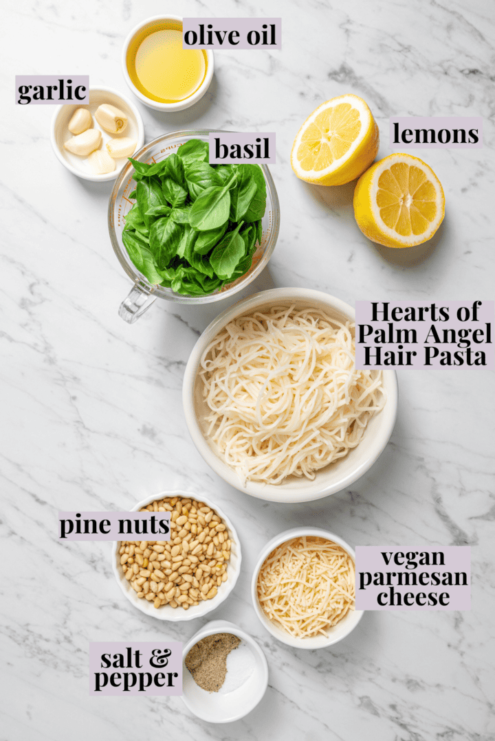 Vegan Hearts of Palm Pasta With Pesto Jessica in the Kitchen