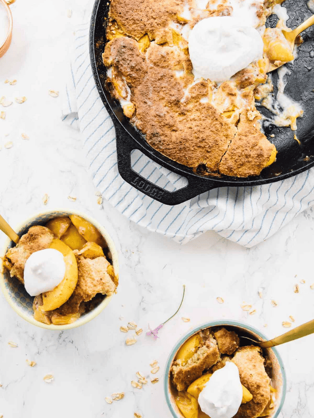 Vegan Breakfast Peach Cobbler Jessica in the Kitchen