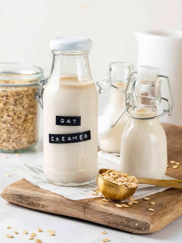 Homemade Oat Milk Creamer Jessica in the Kitchen