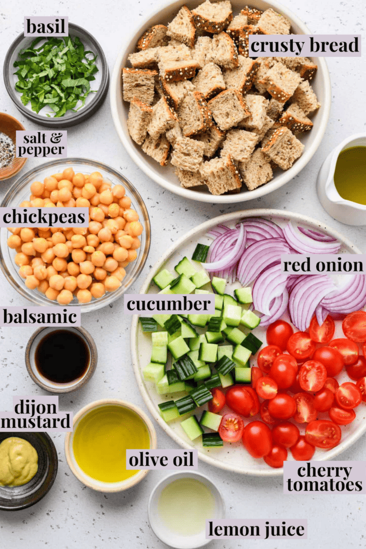 Easy Chickpea Panzanella Salad | Jessica in the Kitchen