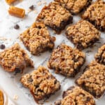 Cut carmelita squares on paper - 10