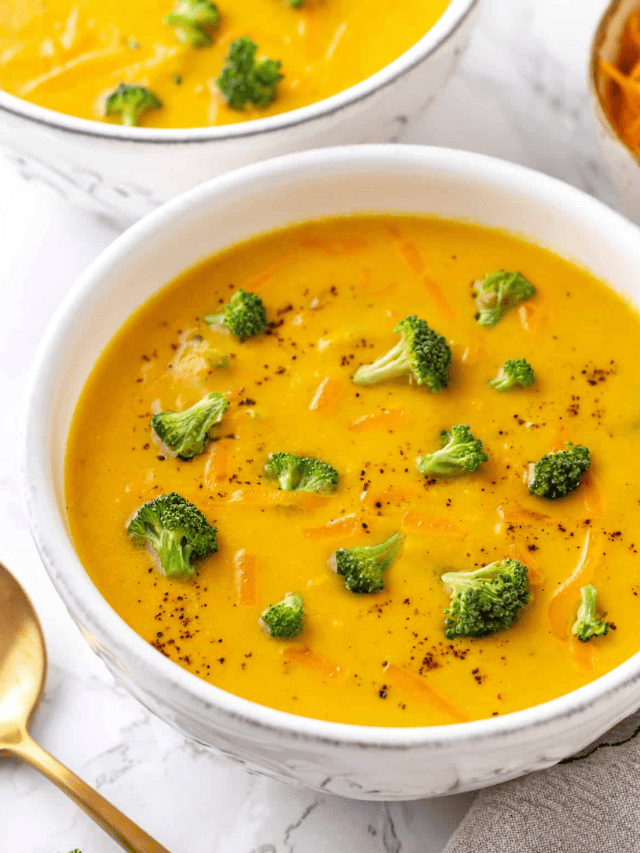 Vegan Broccoli Cheddar Soup - Jessica in the Kitchen