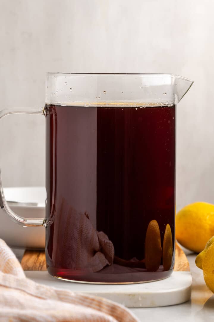 Large pitcher of Southern sweet tea
