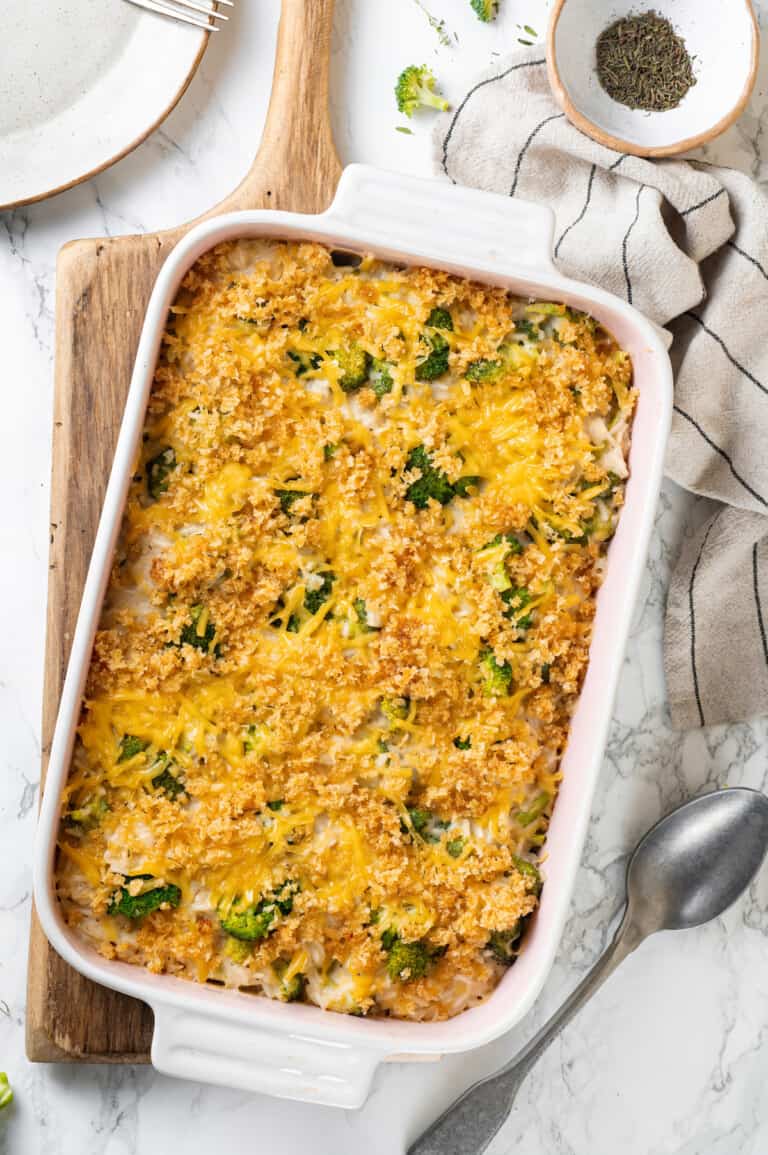 Broccoli Cheese Rice Casserole | Jessica in the Kitchen