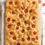 Whole loaf of gluten-free focaccia