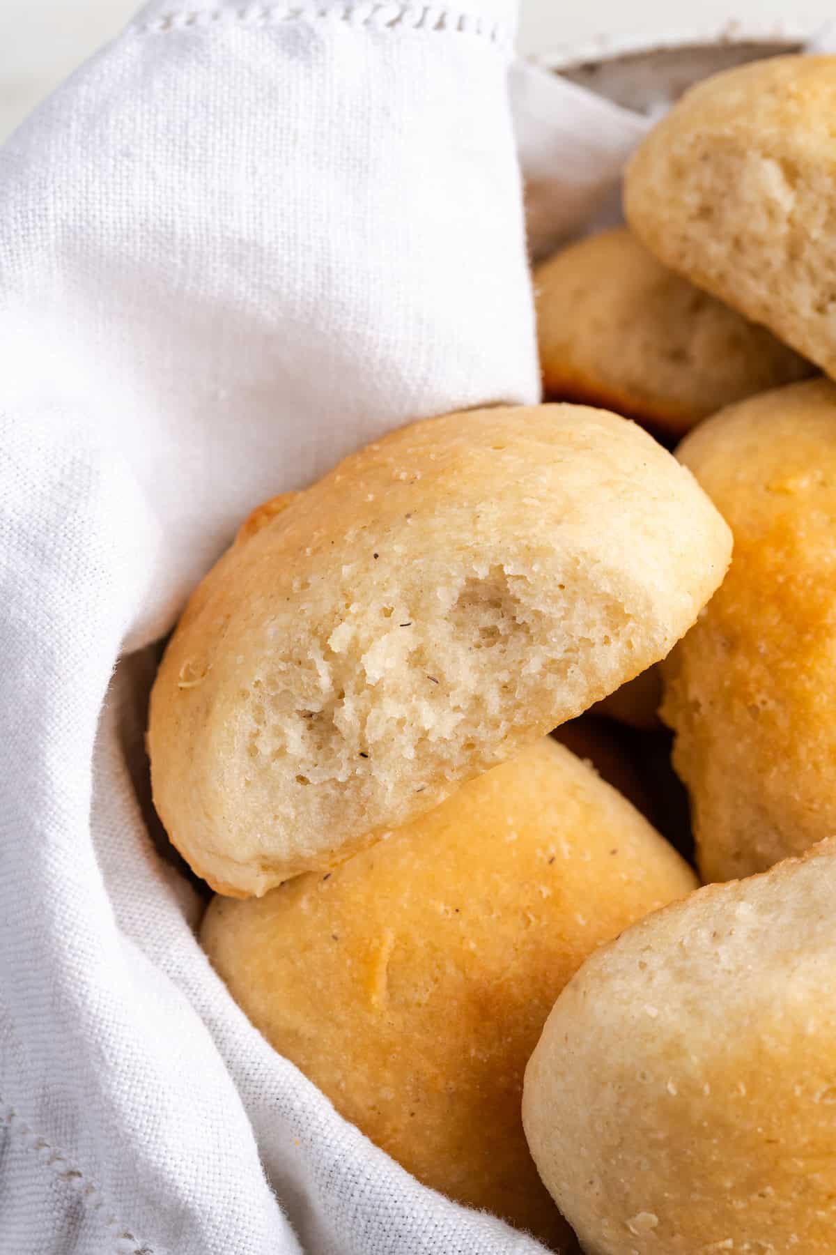 Bowl of vegan gluten-free dinner rolls