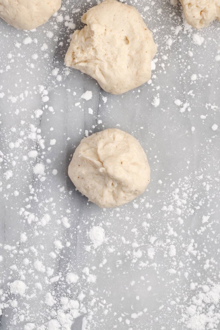 Shaping gluten-free dinner rolls