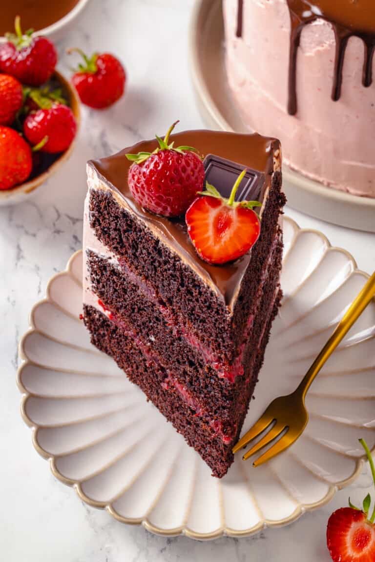 Decadent Chocolate Strawberry Cake | Jessica in the Kitchen
