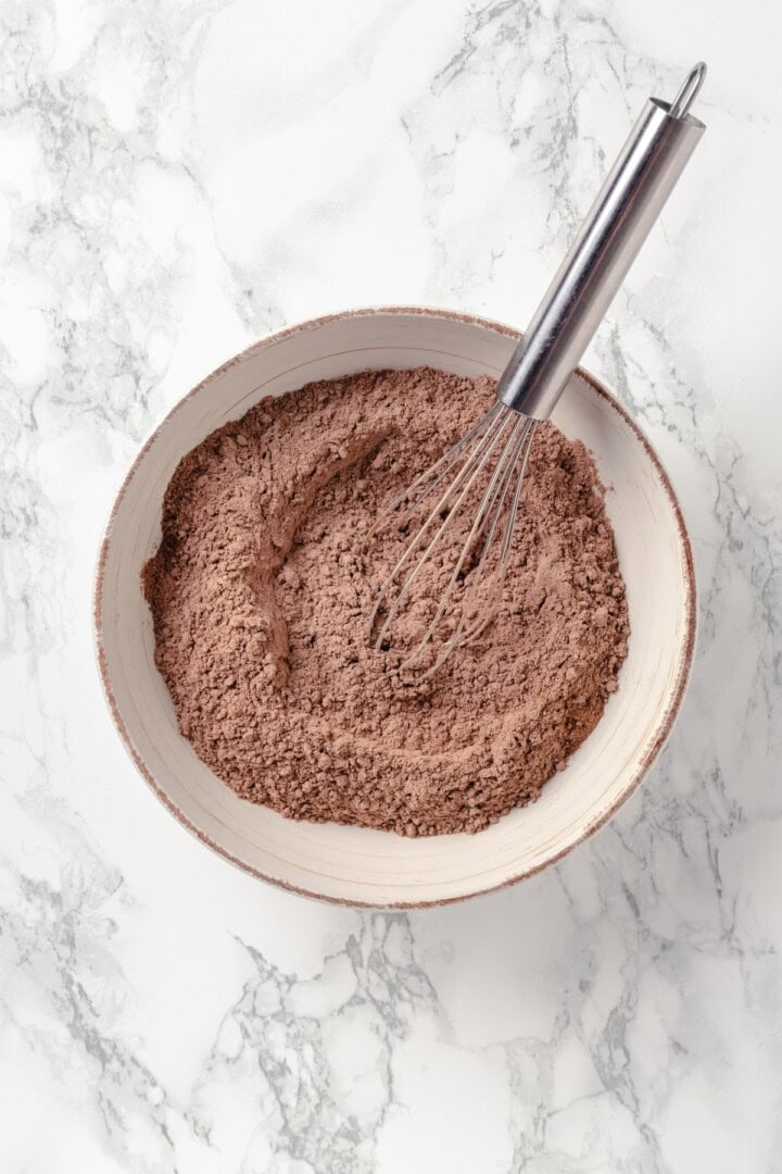 Whisk in bowl of dry ingredients for cookies.