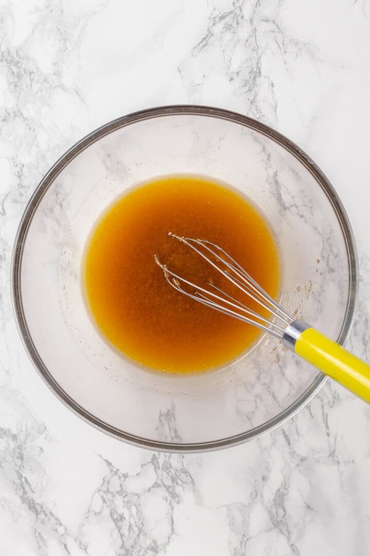 Whisk in bowl of wet ingredients for cookies.