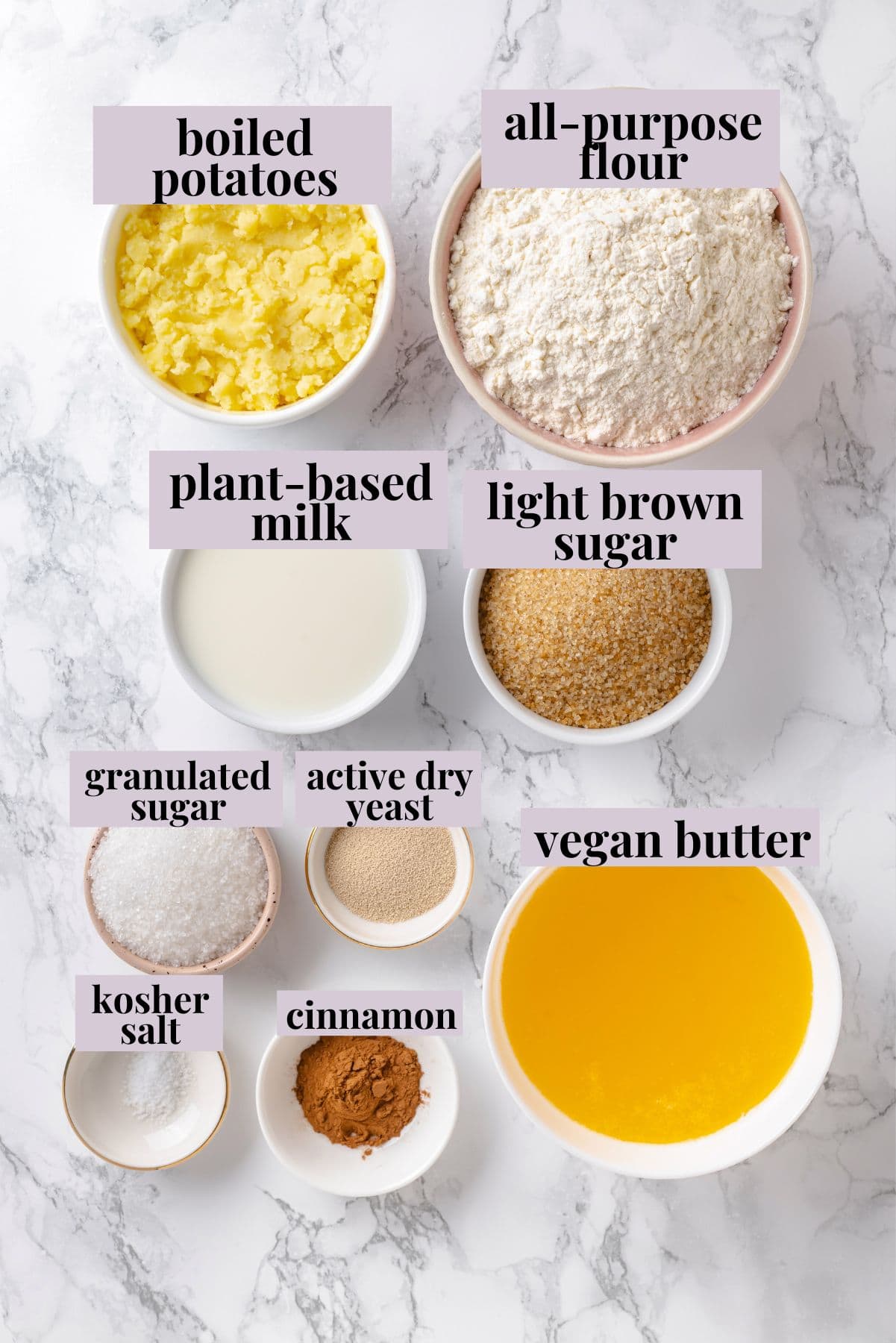Ingredients for Moravian sugar cake. - 8